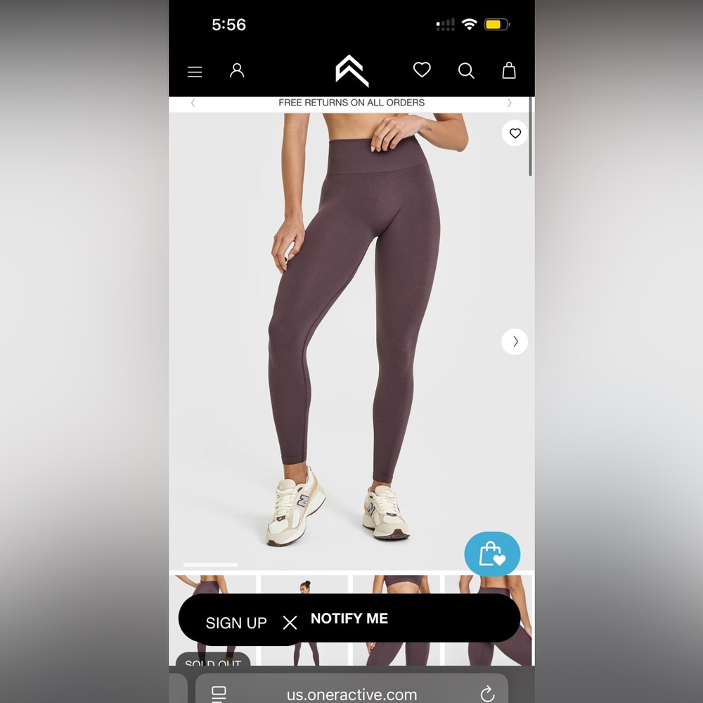 Oner Active effortless leggings in umber brown
